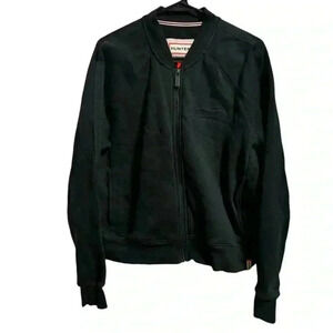 Women’s Hunter Black Zipper Front Cotton Jacket Size Large